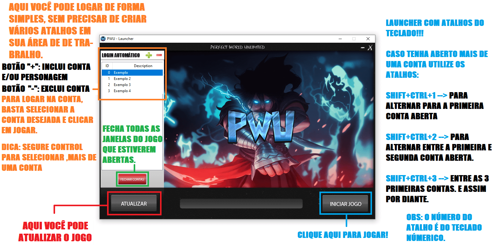 Dicas sobre o Launcher